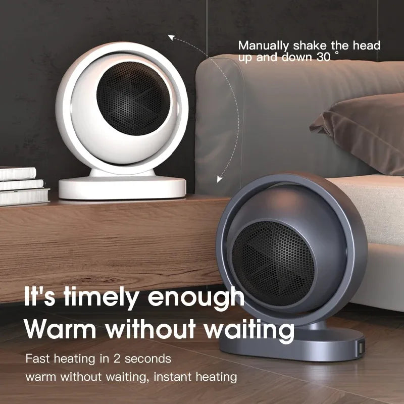 New Hot Air Blower Electric Heater Home Heating Mini PTC Bathroom Warm Air Fan Machine Portable Smart Air Desktop Fan for Winter